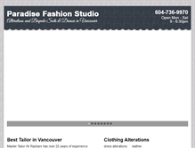 Tablet Screenshot of paradisefashionstudio.com